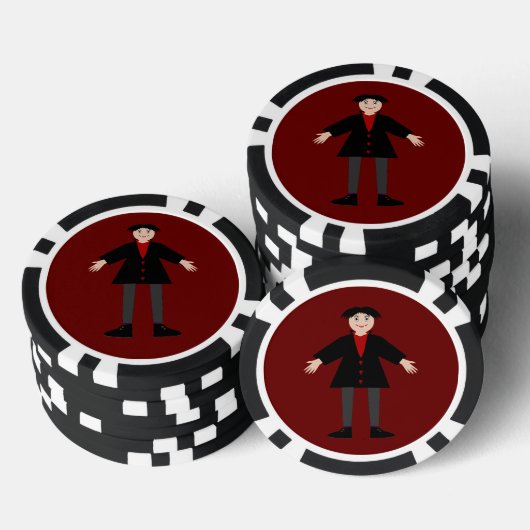 Cute Halloween Vampire Poker Chips (Opstapeling)