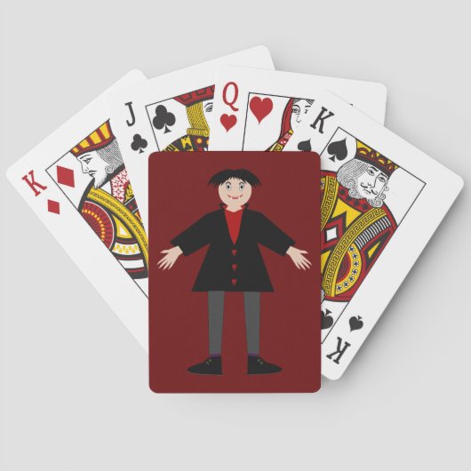 Cute Halloween Vampire Pokerkaarten (Achterkant)