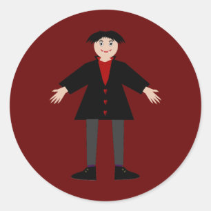 Cute Halloween Vampire Ronde Sticker