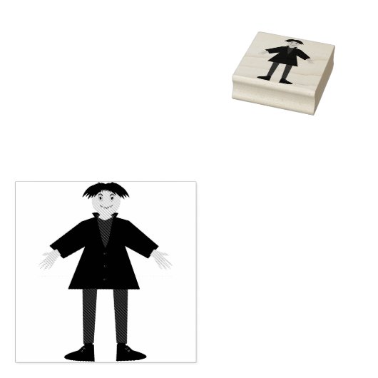 Cute Halloween Vampire Rubberstempel (Gestempeld)