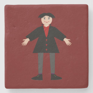 Cute Halloween Vampire Stenen Onderzetter