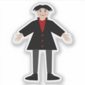 Cute Halloween Vampire Sticker (Voorkant)