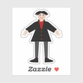 Cute Halloween Vampire Sticker (Vel)