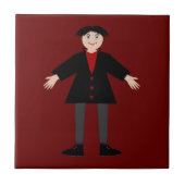 Cute Halloween Vampire Tegeltje (Voorkant)