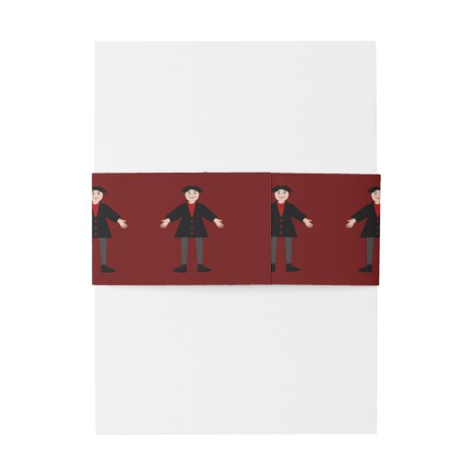 Cute Halloween Vampire Uitnodigingen Wikkel (Achterkant Voorbeeld)