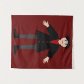 Cute Halloween Vampire Wandkleed (Voorkant (horizontaal))
