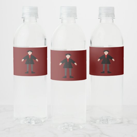 Cute Halloween Vampire Waterfles Etiket (Flessen)