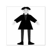 Cute Halloween Vampire Zelfinktende Stempel (Design)