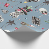 Cute Halloween Vooddoo Dolls & Attributen Cadeaupapier (Hoek)