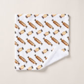 Cute Halloween waterverf snoepjes Bad Handdoek (Wasdoekje)
