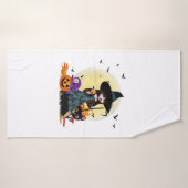 Cute Halloween Witch Badhanddoek (Badhanddoek)