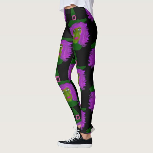 Cute Halloween Witch Black Leggings (Links)