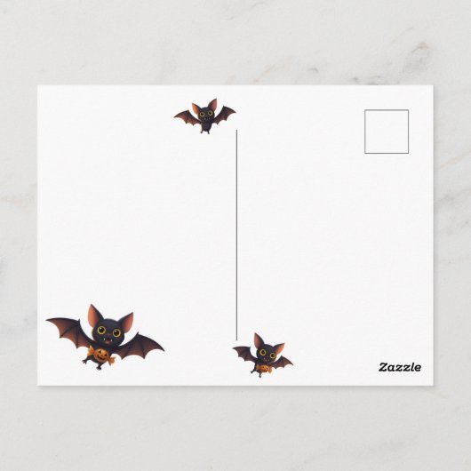 Cute Halloween Witch Briefkaart (Achterkant)