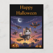 Cute Halloween Witch Briefkaart (Voorkant)