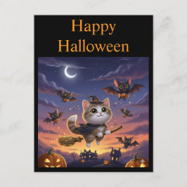 Cute Halloween Witch Briefkaart