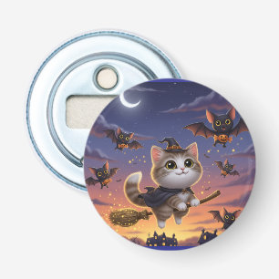 Cute Halloween Witch Button Flesopener