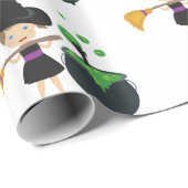 Cute Halloween Witch Cadeaupapier (Rol Hoek)