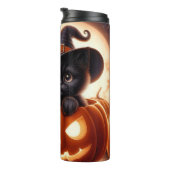 Cute Halloween Witch Cat Pumpkin Thermal Tumbler  Thermosbeker (Geroteerd rechts)