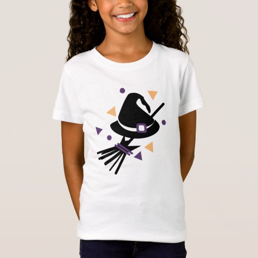 Cute Halloween Witch Confetti Costume Party T-shirt (Voorkant)