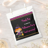 Cute Halloween Witch Girl Halloween Party Bedankzakje (Geknipt)