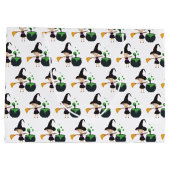 Cute Halloween Witch Groot Cadeauzakje (Achterkant)