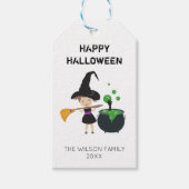 Cute Halloween Witch Happy Halloween Cadeaulabel (Voorkant)