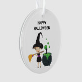 Cute Halloween Witch Happy Halloween Ornament (voorkant)