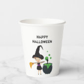 Cute Halloween Witch Happy Halloween Papieren Bekers (Achterkant)