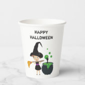 Cute Halloween Witch Happy Halloween Papieren Bekers (Voorkant)