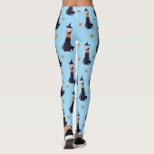 Cute Halloween Witch, Happy Pumpkin en Black Cat Leggings (Achterkant)