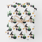 Cute Halloween Witch Inpakpapier Vel (In situ)