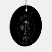 Cute Halloween Witch Keramisch Ornament (Rechts)
