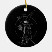 Cute Halloween Witch Keramisch Ornament (Voorkant)