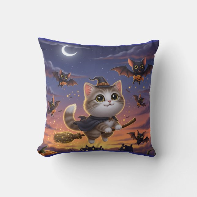 Cute Halloween Witch Kussen (Voorkant)