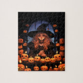 Cute Halloween Witch Legpuzzel (Verticaal)