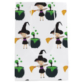 Cute Halloween Witch Medium Cadeauzakje (Achterkant)