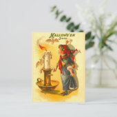 Cute Halloween Witch met kaarle Briefkaart (Staand voorkant)