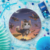 Cute Halloween Witch Papieren Bordje (Feest)
