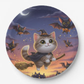 Cute Halloween Witch Papieren Bordje (Voorkant)
