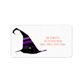 Cute Halloween Witch Pet Persoonlijk adres Etiket (Voorkant)