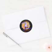 Cute Halloween Witch Pet Spider Waterverf Bedankt Ronde Sticker (Envelop)