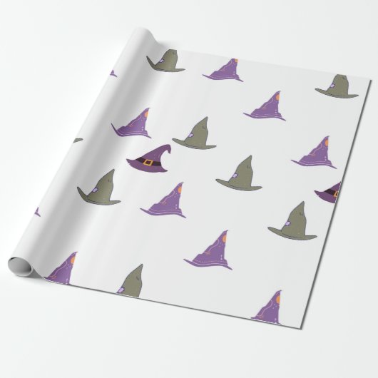 Cute Halloween Witch petten Kinder Party Gift Cadeaupapier (Uitgerold)