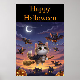 Cute Halloween Witch Poster