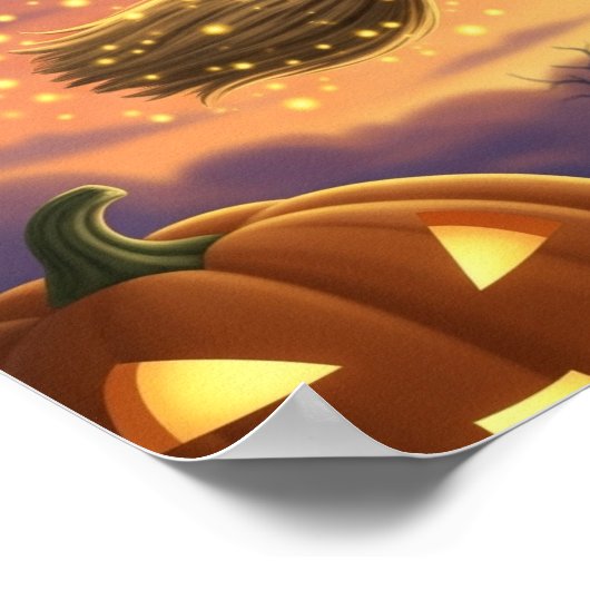 Cute Halloween Witch Poster (Hoek)