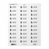 Cute Halloween Witch return address Etiket (Full Sheet)