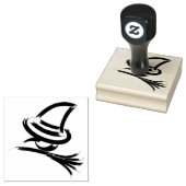 Cute Halloween witch Rubberstempel (Gestempeld)