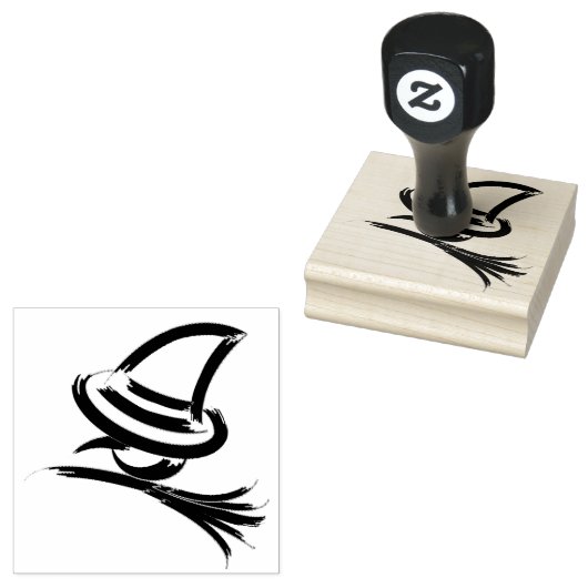 Cute Halloween witch Rubberstempel (Gestempeld)