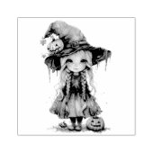 Cute Halloween Witch Rubberstempel (Afrduk)