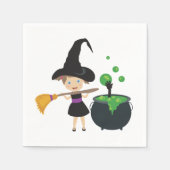 Cute Halloween Witch Servet (Voorkant)