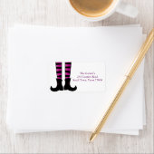 Cute Halloween Witch Shoes Personalized Address Etiket (Insitu)
